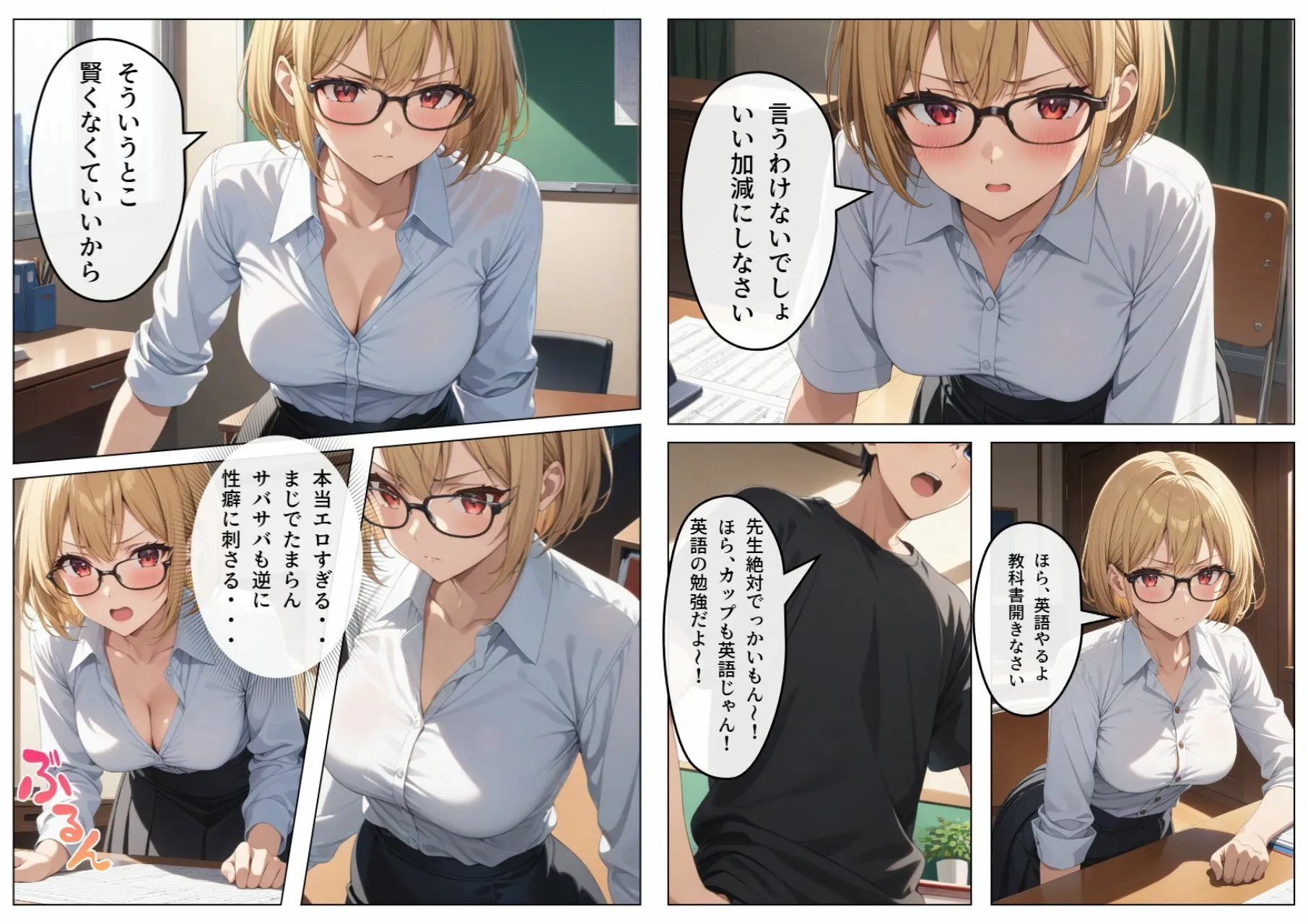 巨乳眼鏡家庭教師 快楽堕ちしたので中出ししてあげた