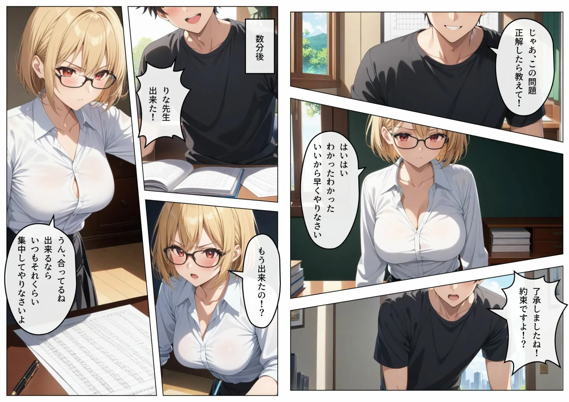 巨乳眼鏡家庭教師 快楽堕ちしたので中出ししてあげた