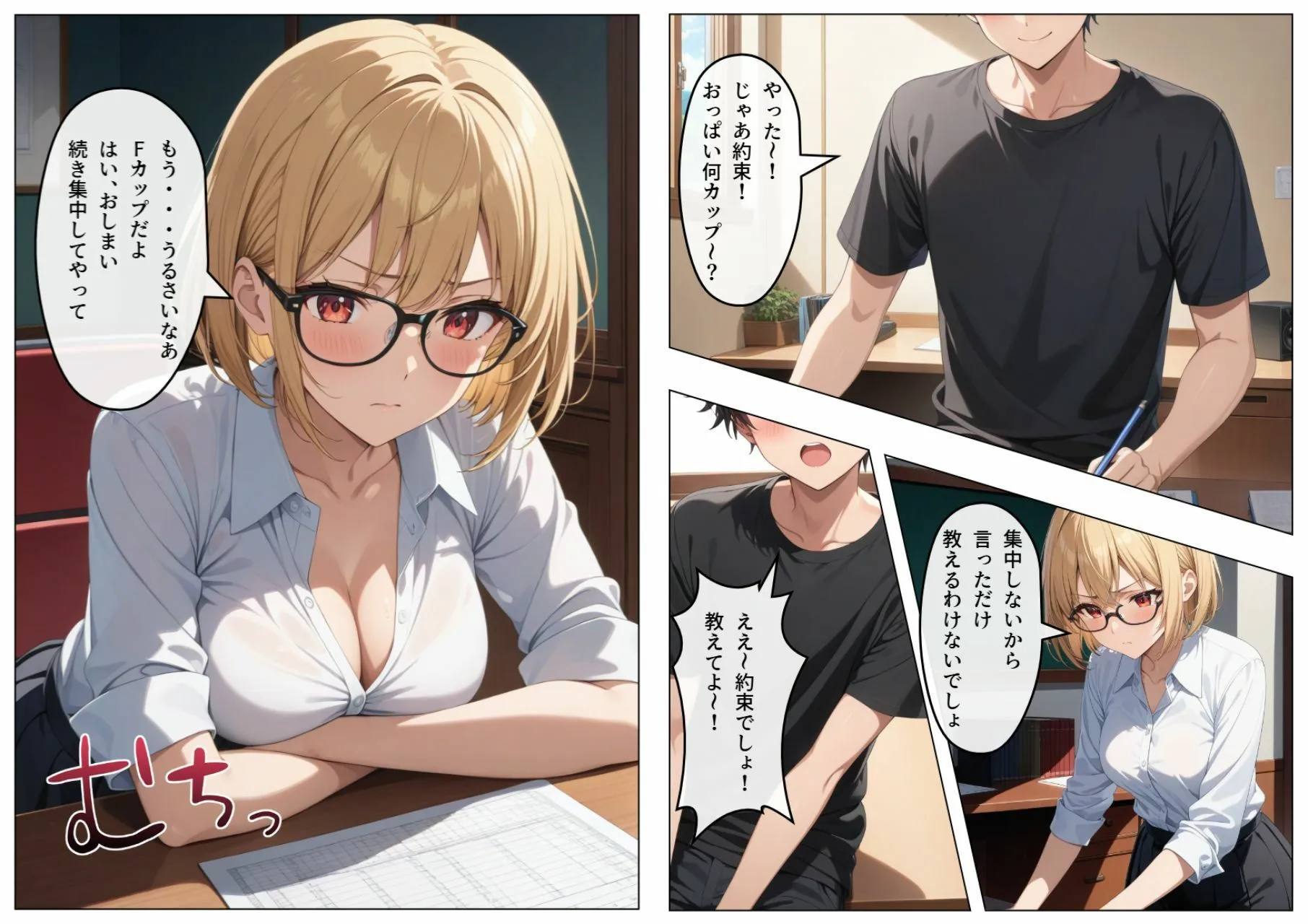 巨乳眼鏡家庭教師 快楽堕ちしたので中出ししてあげた