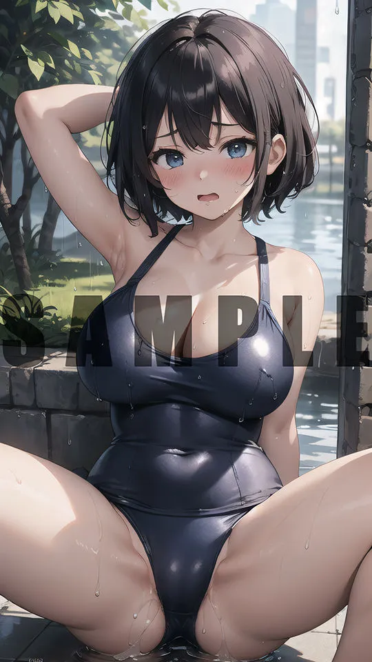 次回作でヤリチンに処女を奪われる清楚系黒髪ショートカット巨乳美少女のグラビア写真集