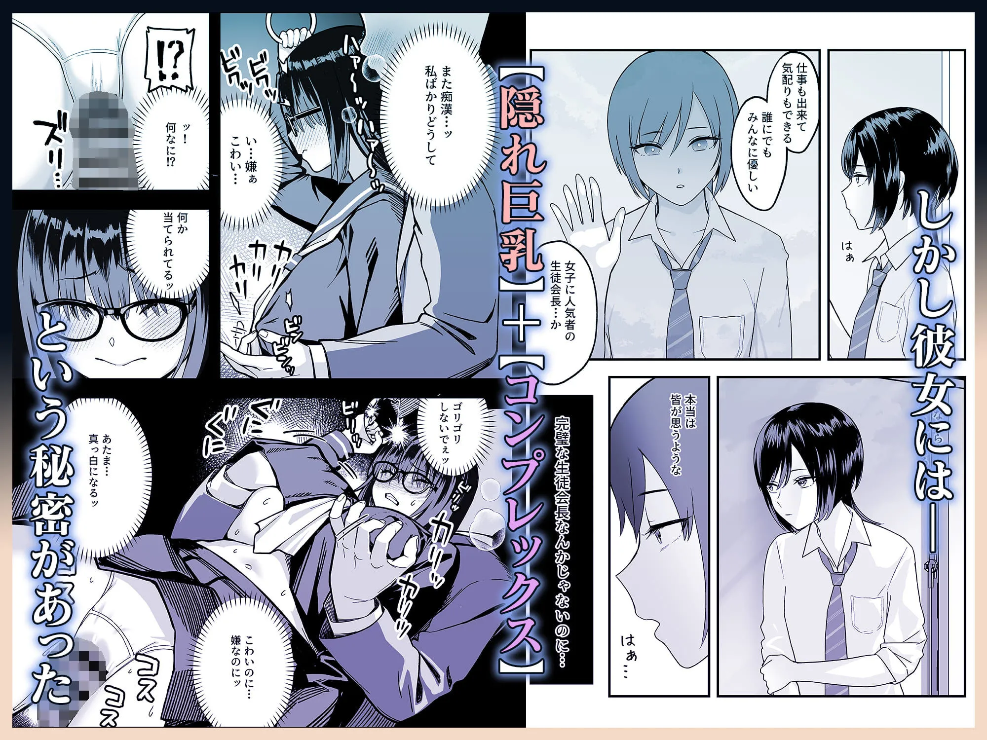 陰キャな俺だけが知っている生徒会長の裏側。 〜隠れ巨乳の先輩が快楽に屈服して堕ちるまで〜