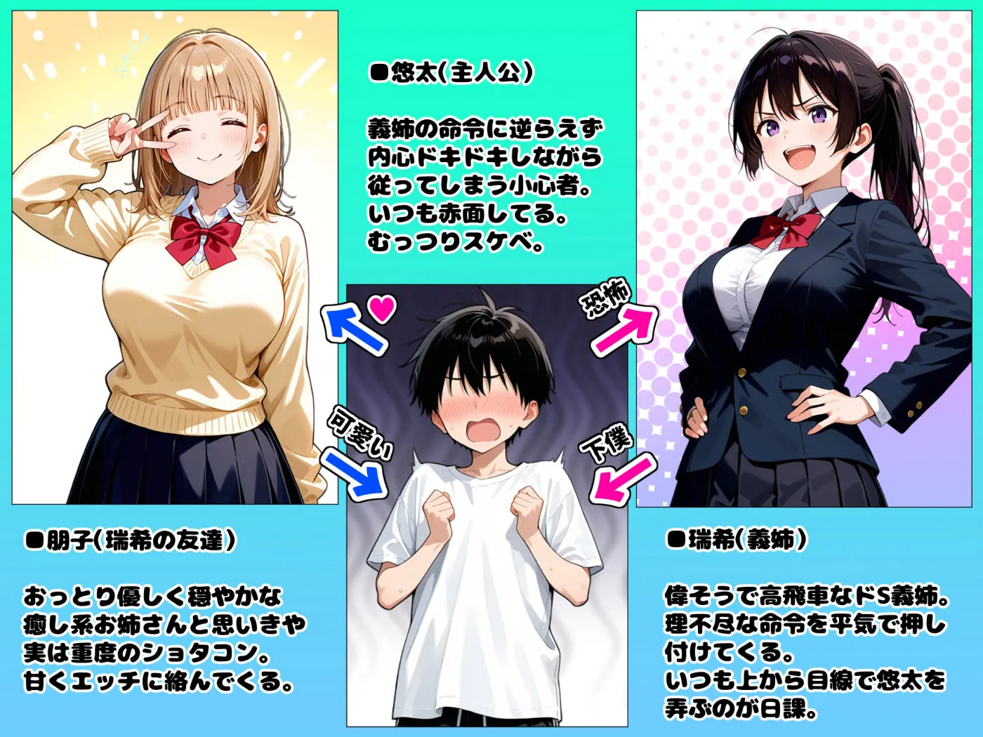 義姉とその友達に童貞だと笑われて流れで筆おろしされることになったが まさかの絶倫発動で逆転わからせ連続中出しセックスした話